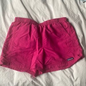 Patagonia 5” baggies shorts - mythic pink.